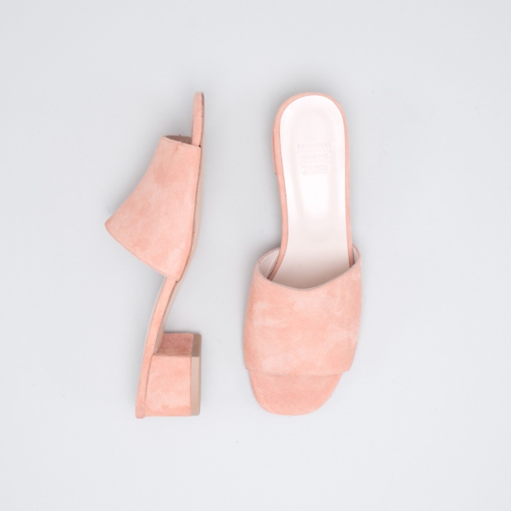 MNZ Sophie Slide Blush Suede 36.5